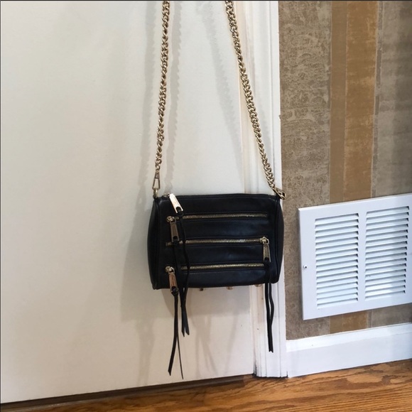 Rebecca Minkoff Black Moto 3-Zip Crossbody - Picture 3 of 3